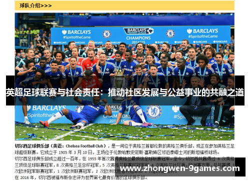 英超足球联赛与社会责任:推动社区发展与公益事业的共融之道 英超足球联赛与社会责任:推动社区发展与公益事业的共融之道